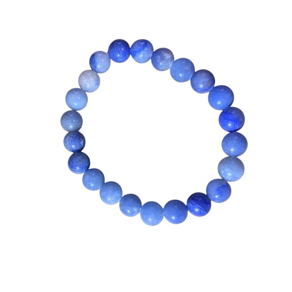 Blue Aventurine All Natural Crystal Stone Healing Properties Stretch Bracelet - Picture 5 of 9